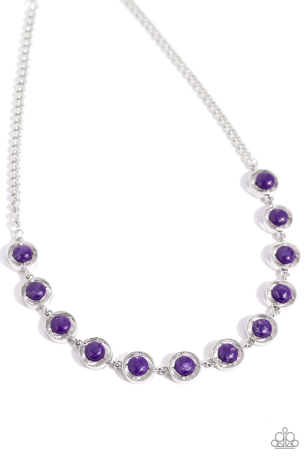 Going Global - Purple Beaded Paparazzi Necklace & matching earrings