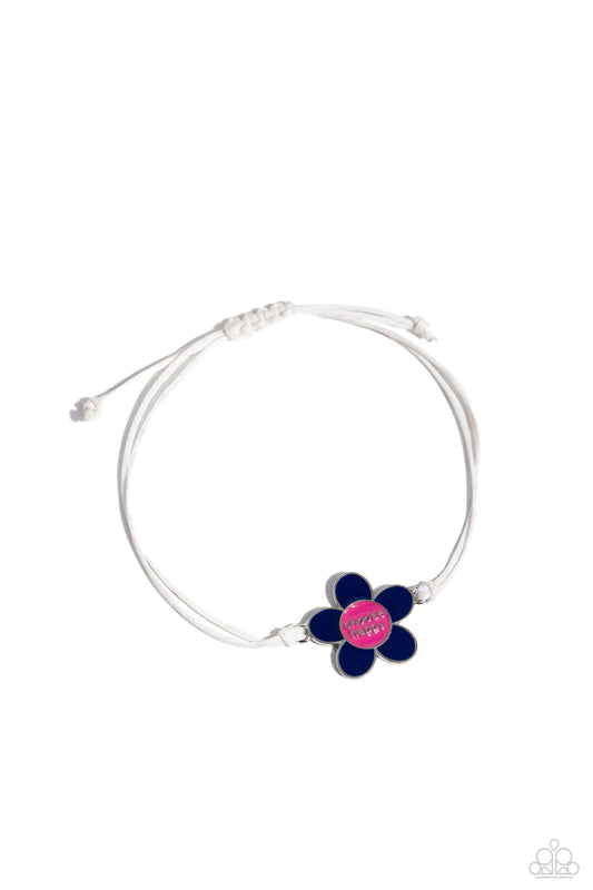 Choose Cheer - Blue/Pink "Choose Happy" Flower Paparazzi Urban Bracelet