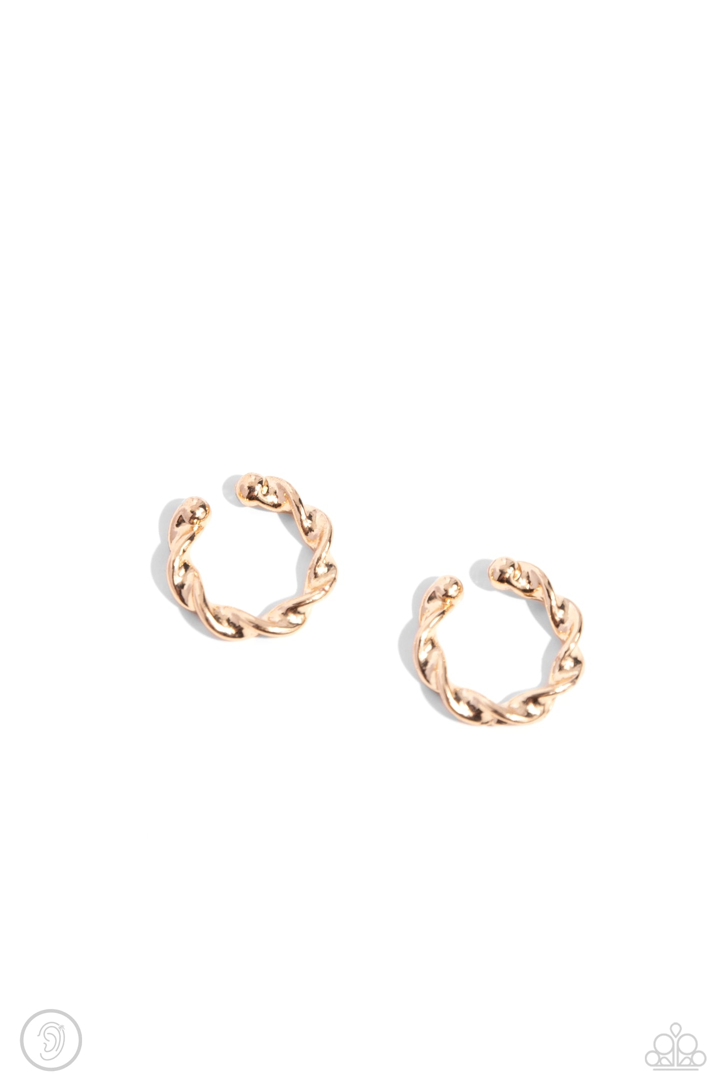 Hey, Hot CUFF! - Gold Twisted Bar Paparazzi Ear Cuff Earrings