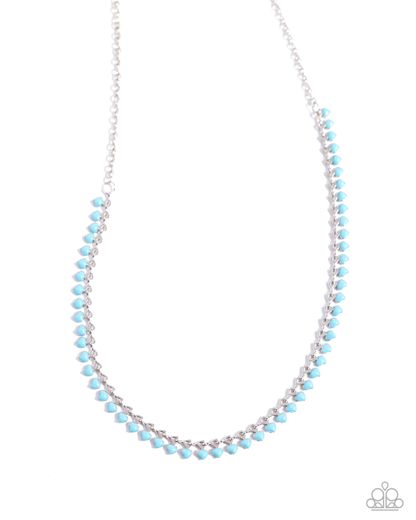 Colored Cadence - Blue Capri Beaded Paparazzi Necklace & matching earrings