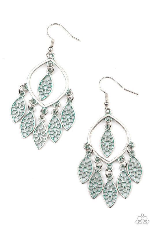 Artisan Garden - Silver/Patina Finish Paparazzi Earrings