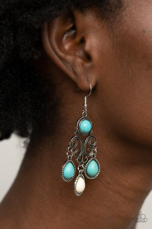 Canyon Chandelier - Multi Stone Paparazzi Earrings
