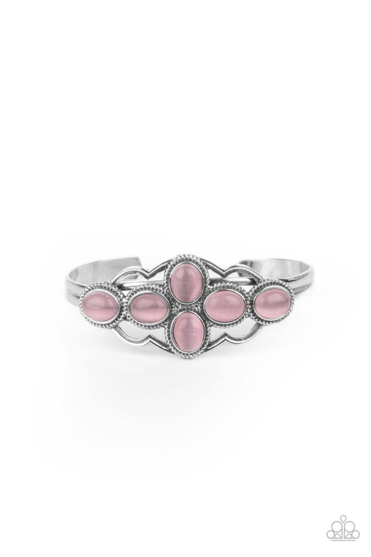 Color Me Celestial - Pink Cat's Eye Paparazzi Cuff Bracelet