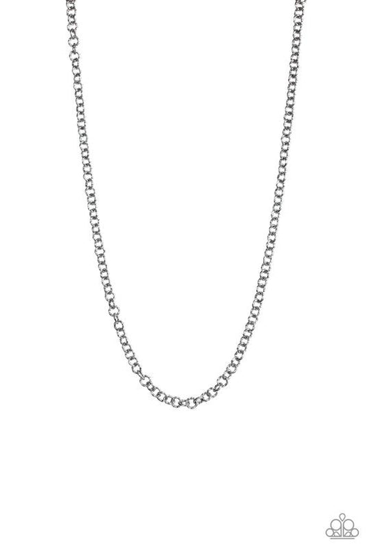 Courtside Couture - Black Metal Paparazzi Men's Necklace