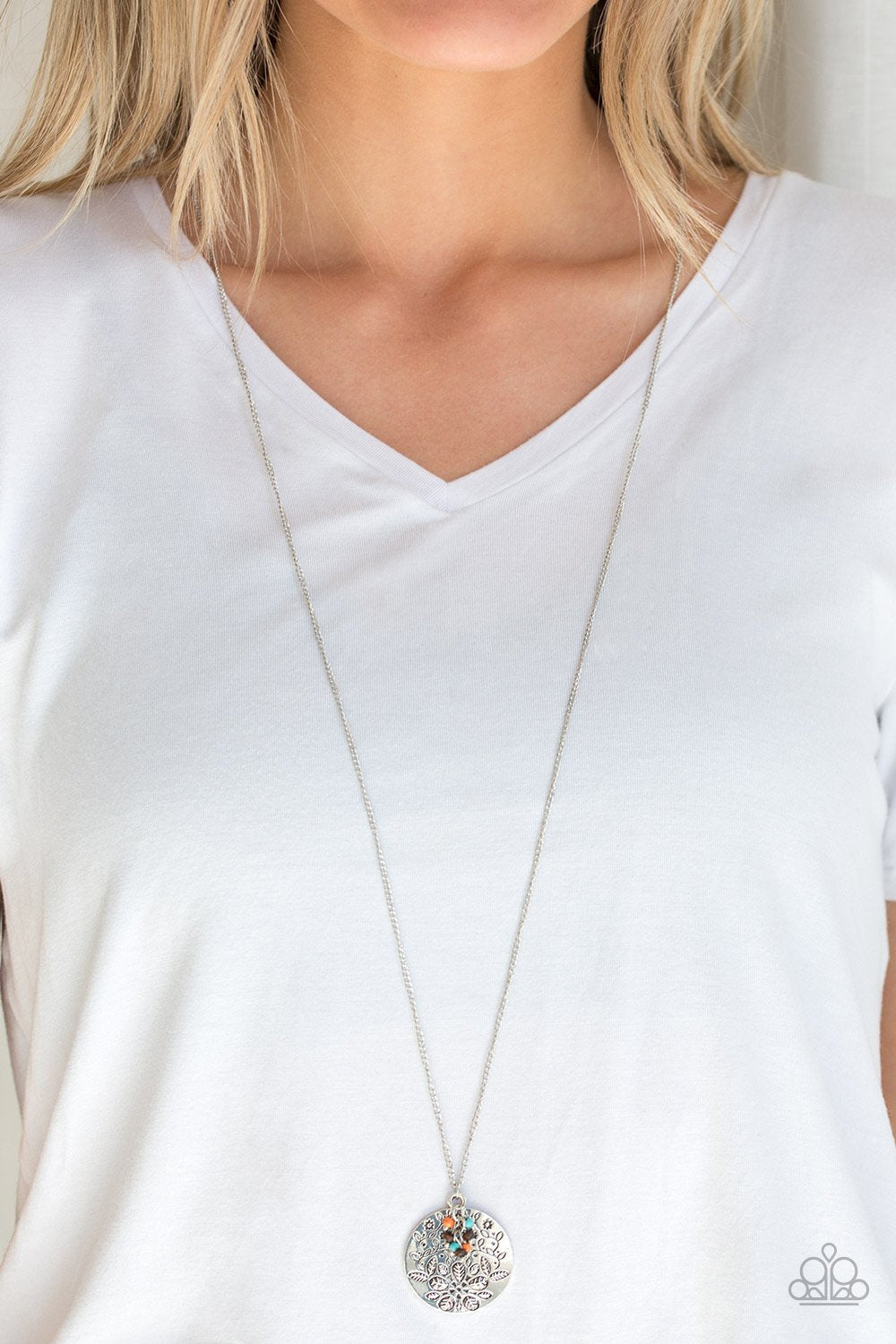 Desert Abundance - Multi Beaded Pendant Paparazzi Necklace & matching earrings