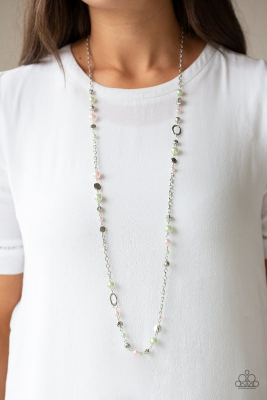 Make an Appearance - Multi Pearl Paparazzi Necklace & matching earrings