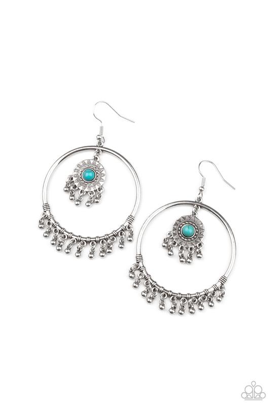 Sunny Equinox - Blue Bead Paparazzi Earrings