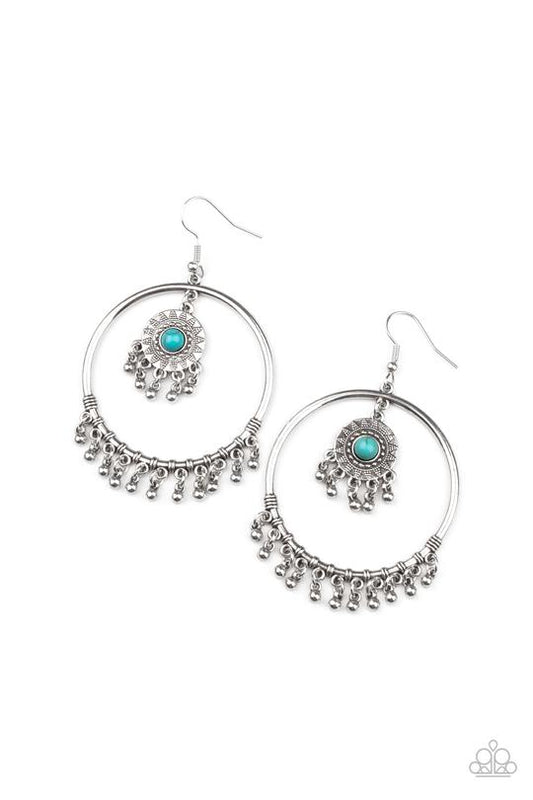 Sunny Equinox - Blue Bead Paparazzi Earrings