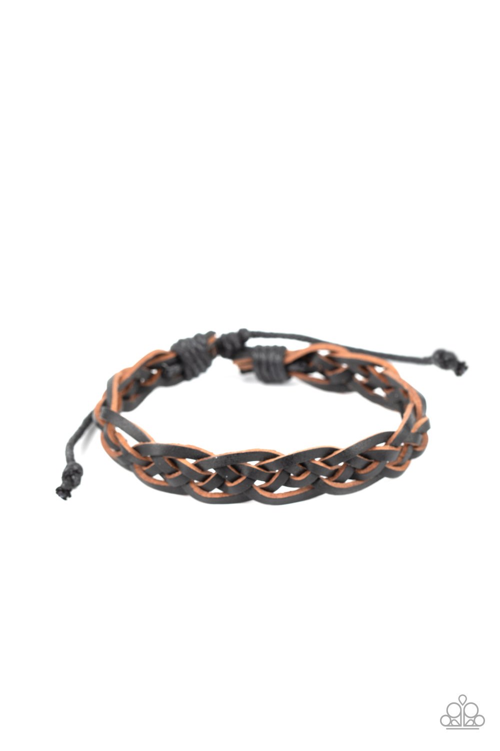 Time To Hit The RODEO - Black Rustic Leather Urban Bracelet