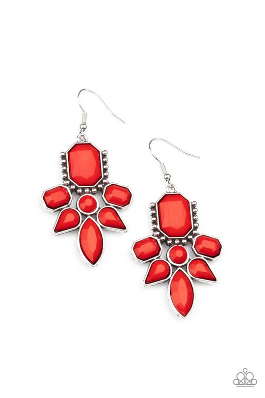 Vacay Vixen - Red  Beaded Paparazzi earrings
