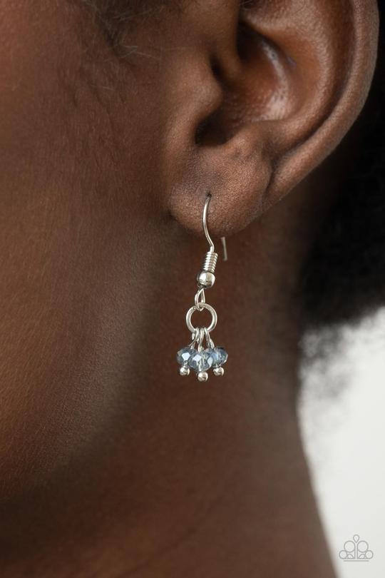 Words To Live By - Blue Shimmery Bead "Wife. Mom. Boss" Paparazzi Pendant Necklace & matching earrings