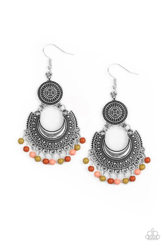 Yes I CANCUN - Multi Colored Beaded Fringe Paparazzi Earrings