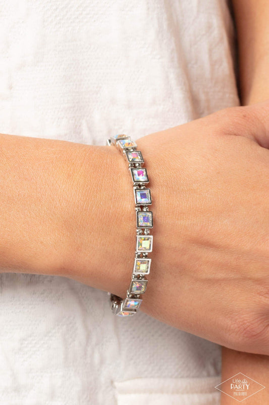 A GLAM Of Few Words - Multi Iridescent Gem Paparazzi Stretch Bracelet