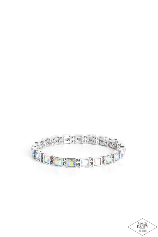 A GLAM Of Few Words - Multi Iridescent Gem Paparazzi Stretch Bracelet